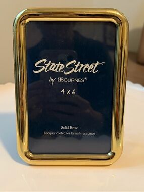 Burnes of Boston State Street Solid Brass 4x6 Photo Frame